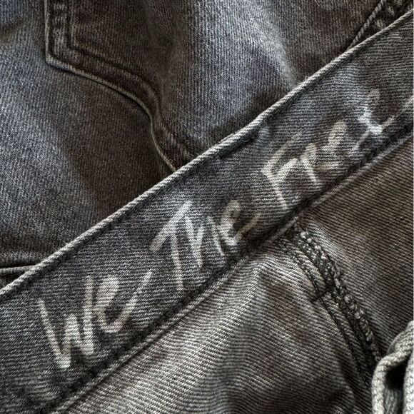 Free People Faded Black Sidecar Mini Skirt Size 31 - Picture 10 of 13